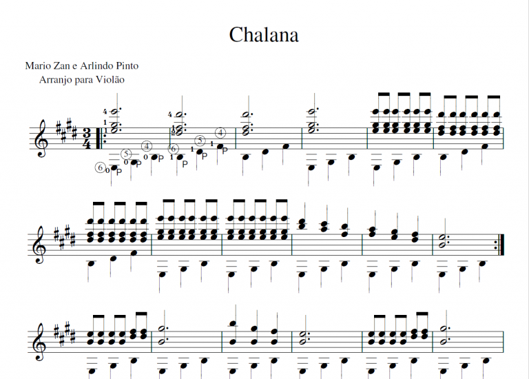 Leia mais sobre o artigo Partitura Chalana